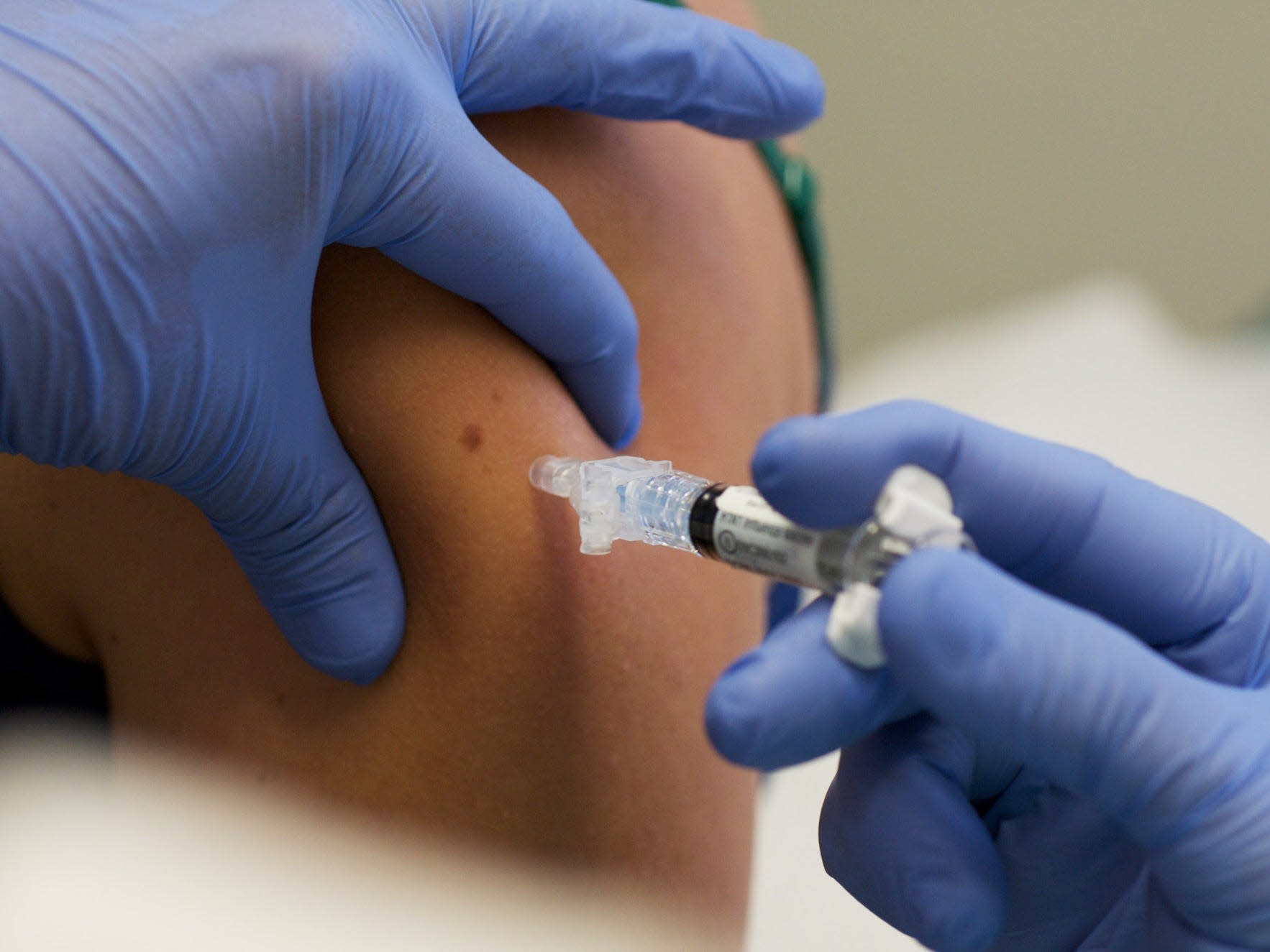 A Maryland woman wore her wedding dress to her COVID-19 vaccine appointment after the pandemic canceled her plans