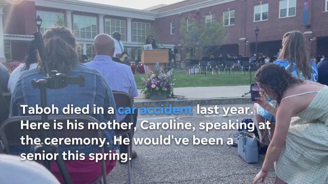 WATCH: Natick High seniors, baseball players honor fallen friend Giovanni Taboh