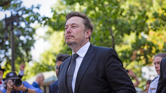 WASHINGTON - SEPTEMBER 13: Tesla CEO Elon Musk arrives outside the Russel Senate Office Building on Capitol Hill on Wednesday, September 13, 2023. Lawmakers are meeting with technology leaders in the artificial intelligence sector on Capitol Hill later in the day. 