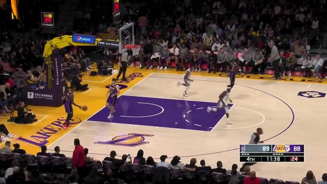 Malik Monk with a dunk vs the Los Angeles Lakers