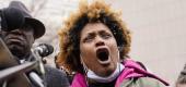 Naisha Wright, aunt of Daunte Wright, speaks during a news conference. (AP)