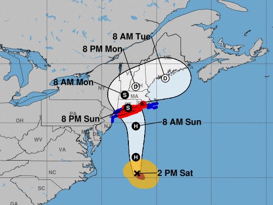 Henri strengthens into a hurricane as it aims for the East Coast, heavy rain and flooding forecast