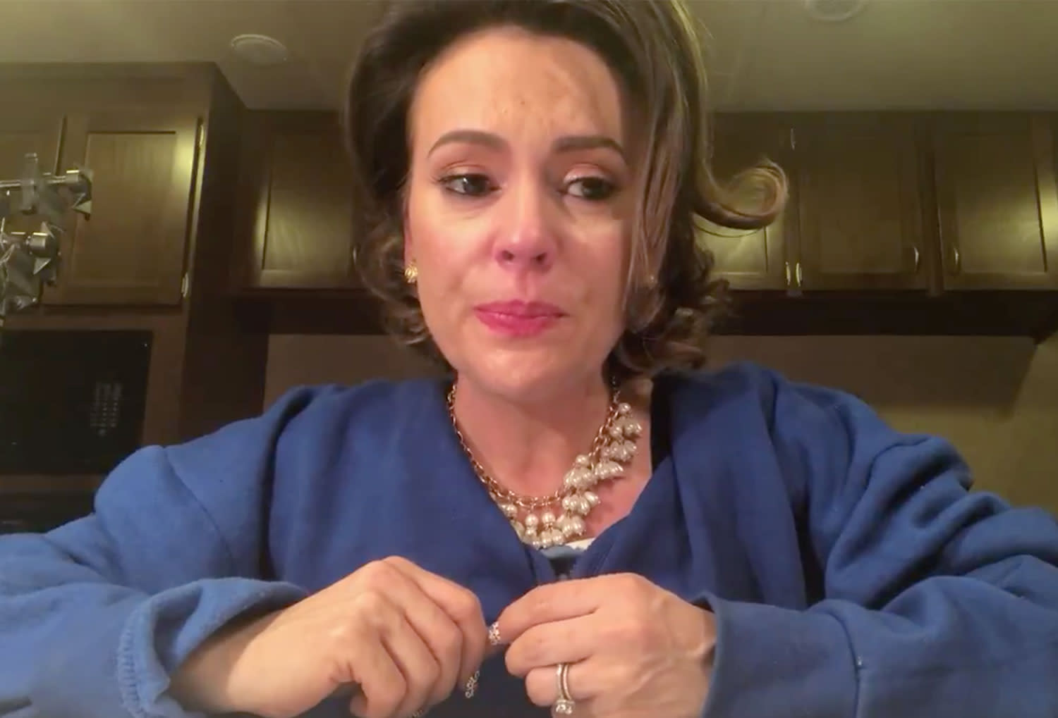 Alyssa Milano Cries As She Tells Her Daughter Why She Came Forward