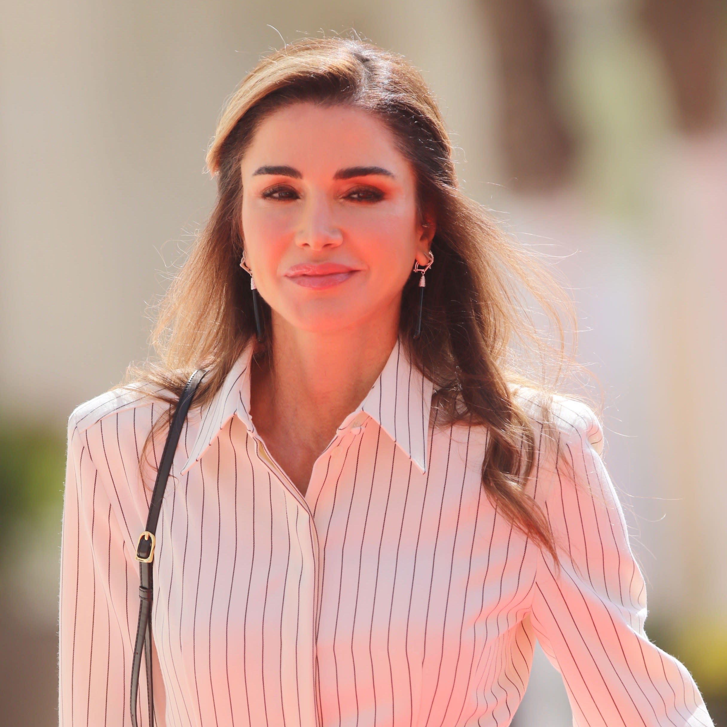 Queen Rania Of Jordan Wears Her Signature Shirtdress