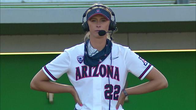 Alyssa Denham on her eight one-run innings across both games of Arizona softball's doubleheader