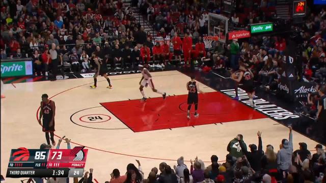 Jerami Grant with a dunk vs the Toronto Raptors