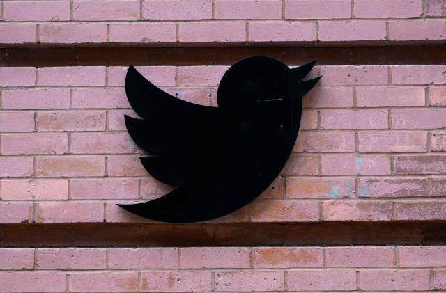 The Twitter logo at their offices in New York City on January 12, 2023. (Photo by ANGELA WEISS / AFP) (Photo by ANGELA WEISS/AFP via Getty Images)