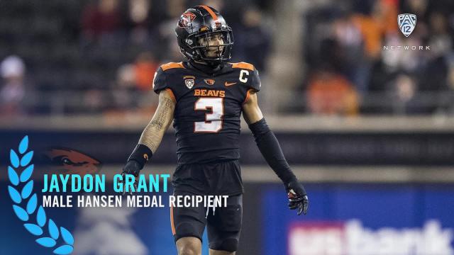 Jaydon Grant is Oregon State's 2022-23 male Tom Hansen Medal recipient