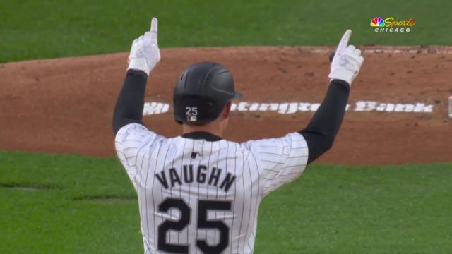 WATCH: Andrew Vaughn gives White Sox early lead on Guardians