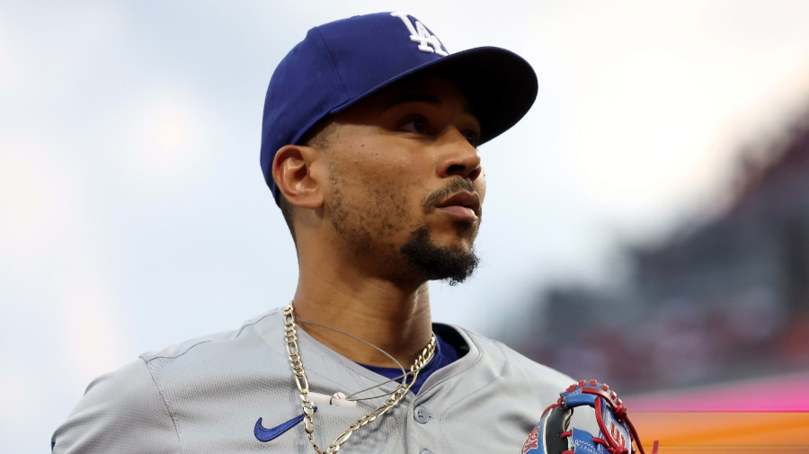 Getty Images - CINCINNATI, OHIO - MAY 24:  Mookie Betts #50 of the Los Angeles Dodgers jogs back to the dugout during the game against the Cincinnati Reds at Great American Ball Park on May 24, 2024 in Cincinnati, Ohio. Cincinnati defeated Los Angeles 9-6. (Photo by Kirk Irwin/Getty Images)