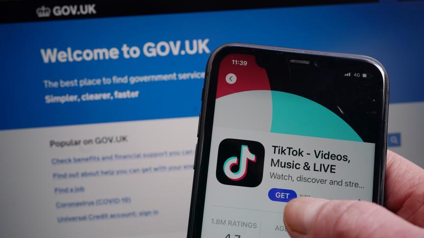 The TikTok app on the App Store on an iPhone screen. Cabinet Office minister Oliver Dowden, has confirmed TikTok will be banned on Government devices following a review. Picture date: Thursday March 16, 2023. (Photo by Yui Mok/PA Images via Getty Images)