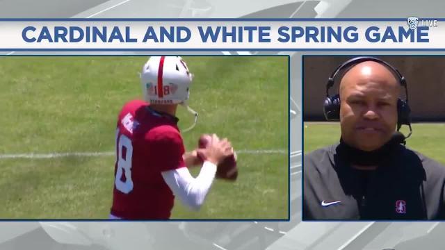 Head Coach David Shaw says Stanford's quarterback competition is 'competitive not combative'