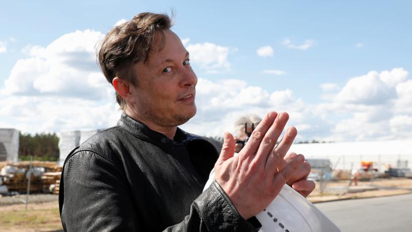 SpaceX founder and Tesla CEO Elon Musk visits the construction site of Tesla's gigafactory in Gruenheide, near Berlin, Germany, May 17, 2021. REUTERS/Michele Tantussi