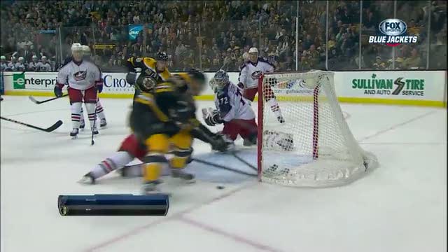 Ryan Murray saves a goal