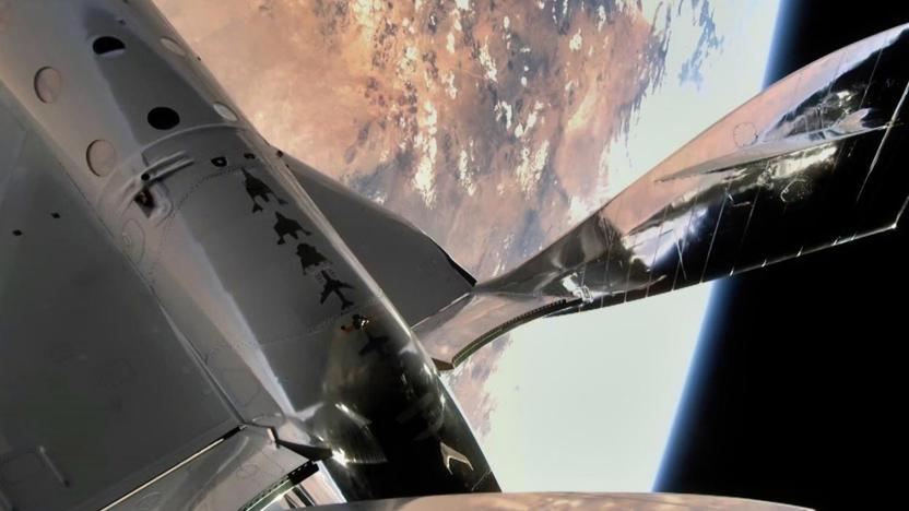 Virgin Galactic SpaceShipTwo in space