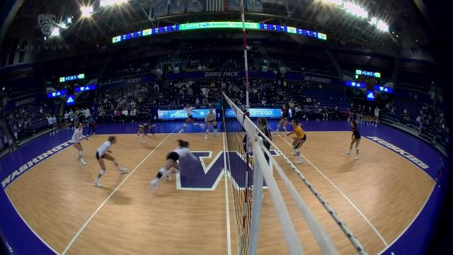 Recap: No. 10 Washington women's volleyball beats California 3-1 in Seattle for seventh straight win