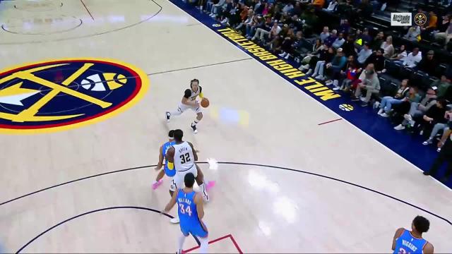 Jeff Green with an alley oop vs the Oklahoma City Thunder