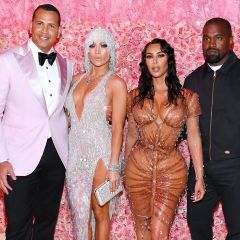 Jennifer Lopez and Alex Rodriguez Pose With Kim Kardashian and Kanye West for Ultimate Power Couple Selfie