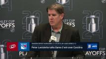 Peter Laviolette on the Rangers epic Game 2 win vs the Hurricanes