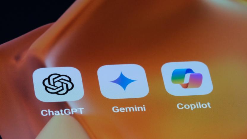 Shanghai,China-Feb.17th 2024: Google Gemini, OpenAI ChatGPT and Microsoft Copilot app icons on screen. Assorted AI mobile apps