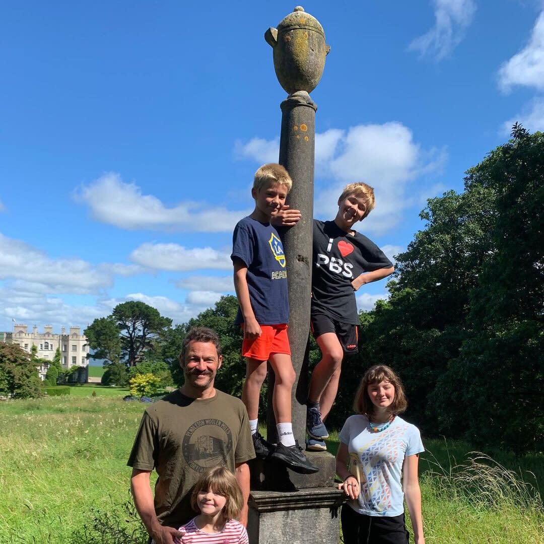 Dominic West Poses With Wife And Kids For Happy Christmas Photo At Family Castle In Ireland