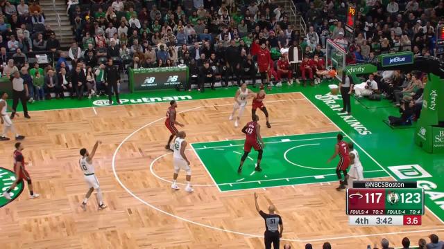 Jayson Tatum with a deep 3 vs the Miami Heat