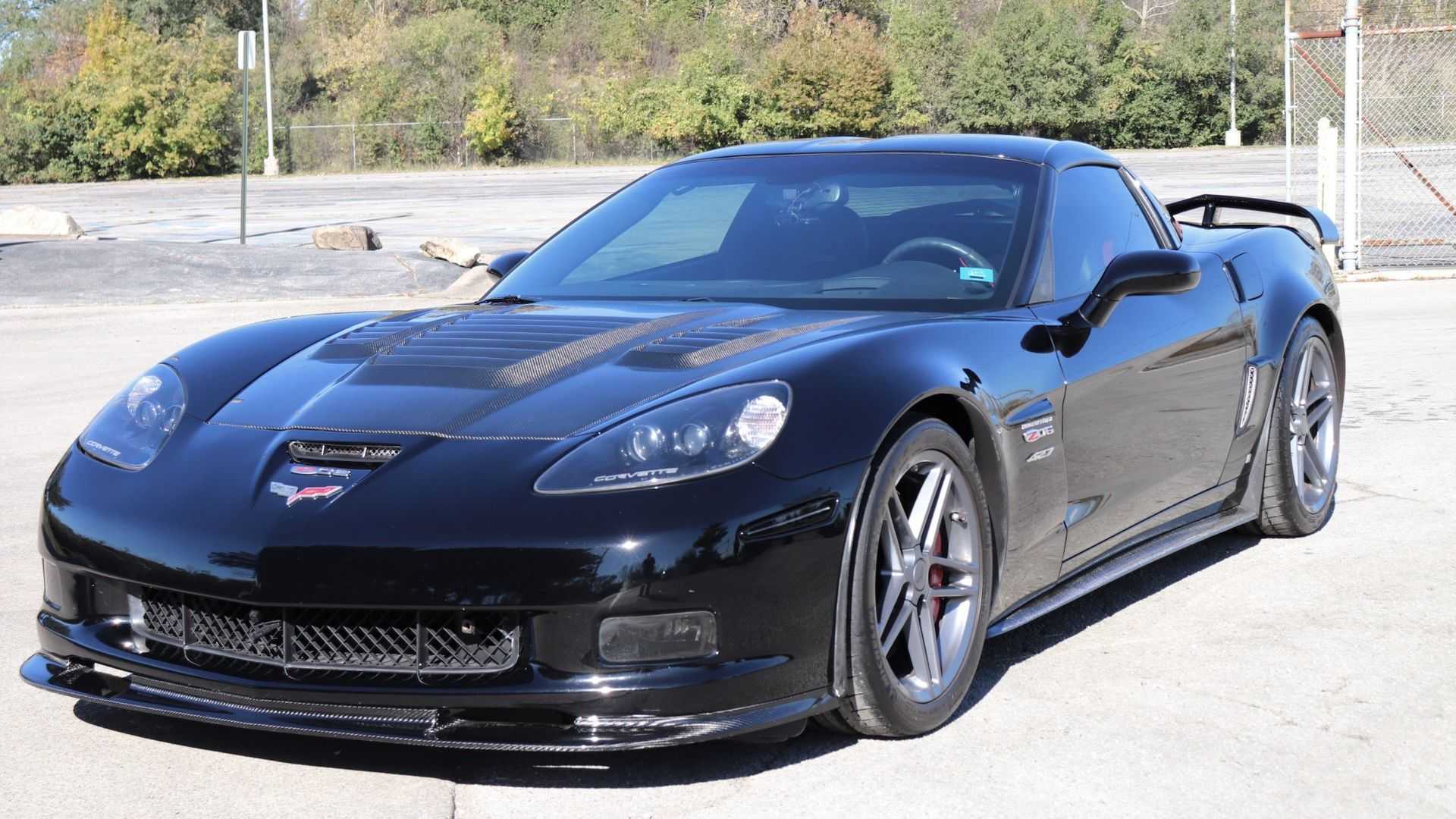 This black 2006 Chevrolet Corvette C6 Z06 is powered by a 610-horsepower, 4...