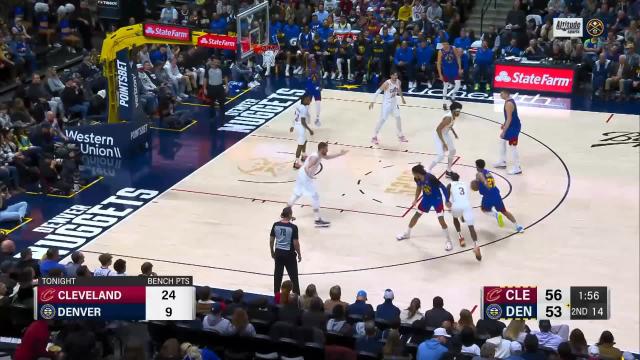 Jamal Murray with a dunk vs the Cleveland Cavaliers