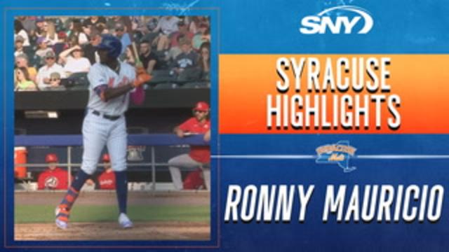 Ronny Mauricio gets another hit for Syracuse, gets drilled by two pitches in win over Louisville | Mets Highlights