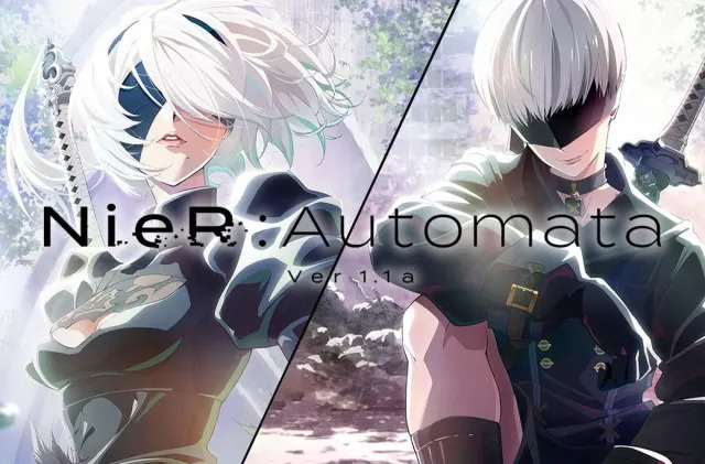 Key art of protagonists 2B and 9S
