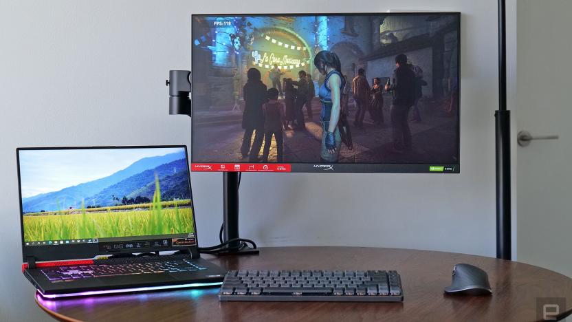 Unlike a lot of other monitors in this price range, HyperX's new Armada 25 comes with an included ergonomic arm and skips the traditional monitor stand. 