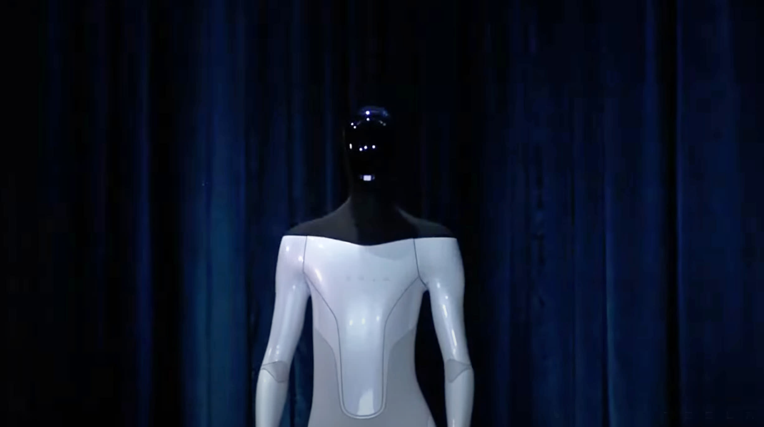 A still from the presentation of Elon Musk's Tesla Humanoid Robot.