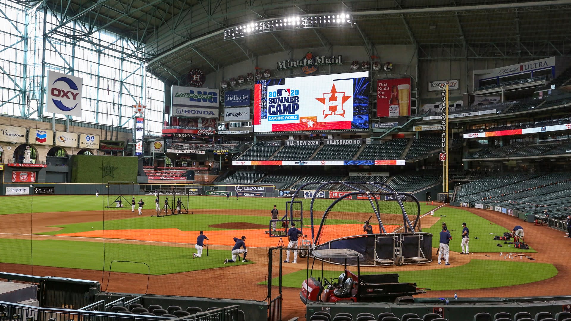 Astros cancel practice as staff member was potentially ...