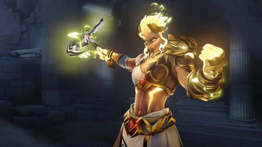 Junker Queen's Zeus skin in Overwatch 2