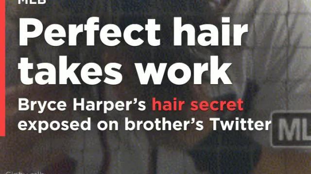 Bryce Harper's secret for perfect hair exposed in brother's Twitter post