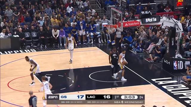 Terance Mann with a dunk vs the Golden State Warriors