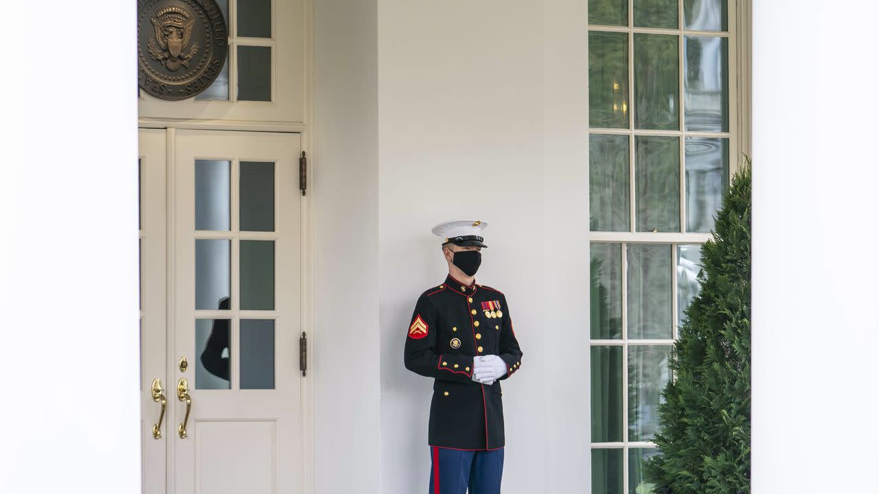 Marines sentry missing outside the West Wing casts doubt on the White House