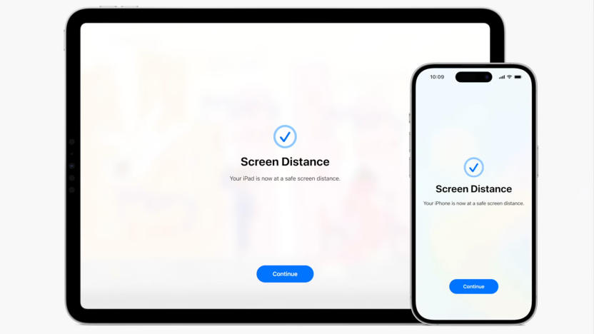 Apple's screen distance setting will tell users if they're far enough from a screen to reduce the possibility of vision damage. 