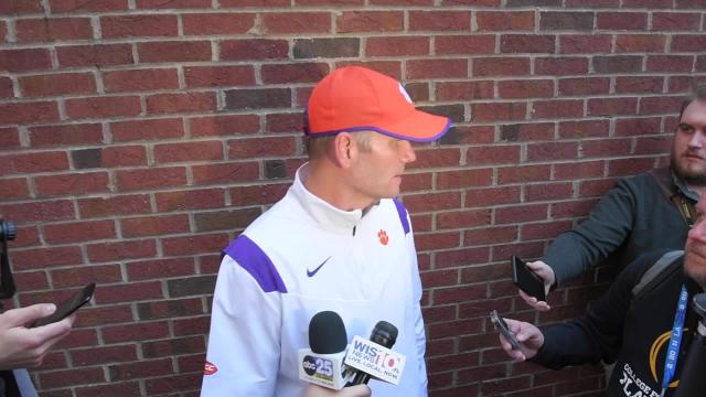 Clemson football Offensive Coordinator Brandon Streeter after USC game