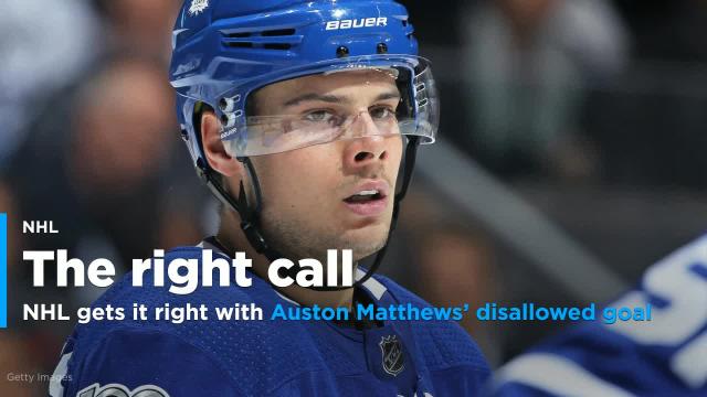 NHL made proper call disallowing Matthews' game-tying tally