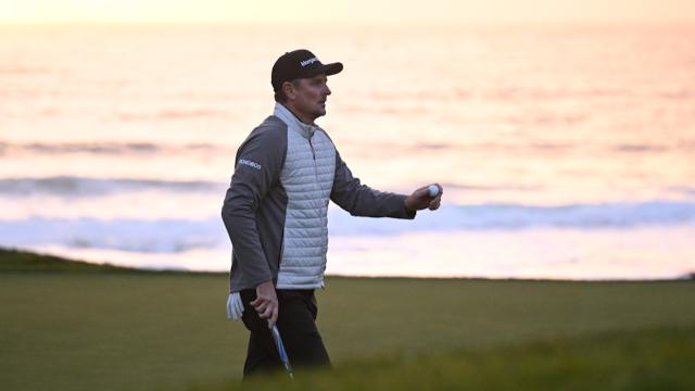 Justin Rose takes two-shot lead into Monday finish at AT&T Pebble Beach