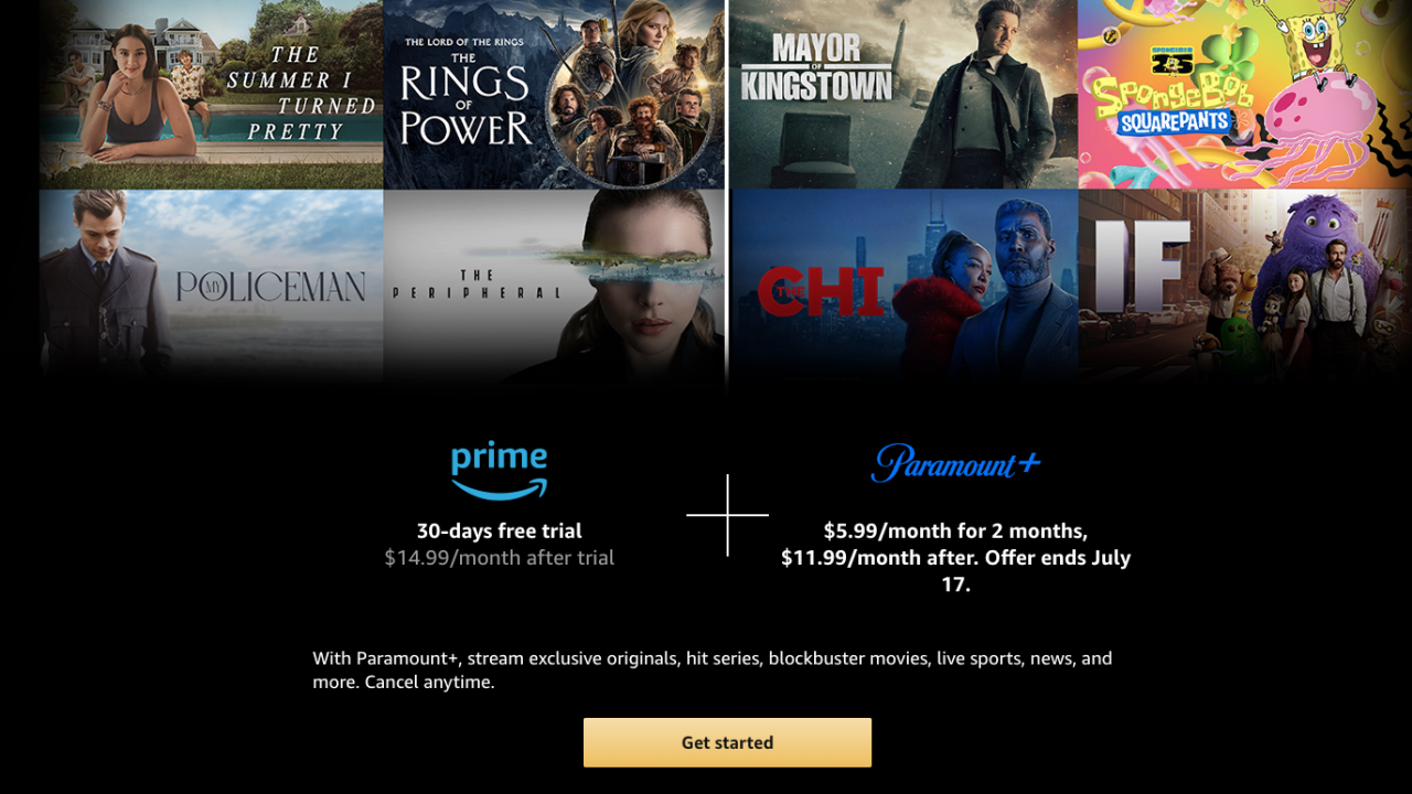 Los miembros de Amazon Prime pueden obtener dos meses de Paramount+ con Showtime por solo $12