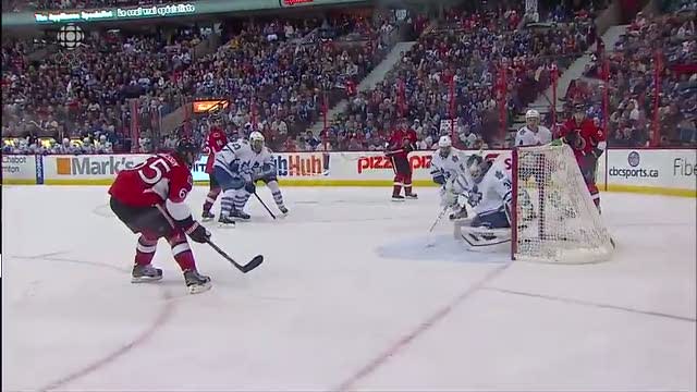 Erik Karlsson gets tying PPG on Reimer