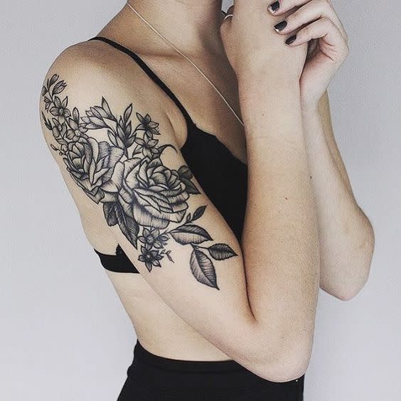 Black and Grey Rose Tattoos - Best Tattoo Ideas Gallery