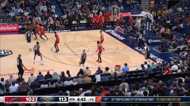 Zion Williamson with a dunk vs the Toronto Raptors