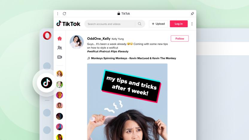 Opera browser TikTok access