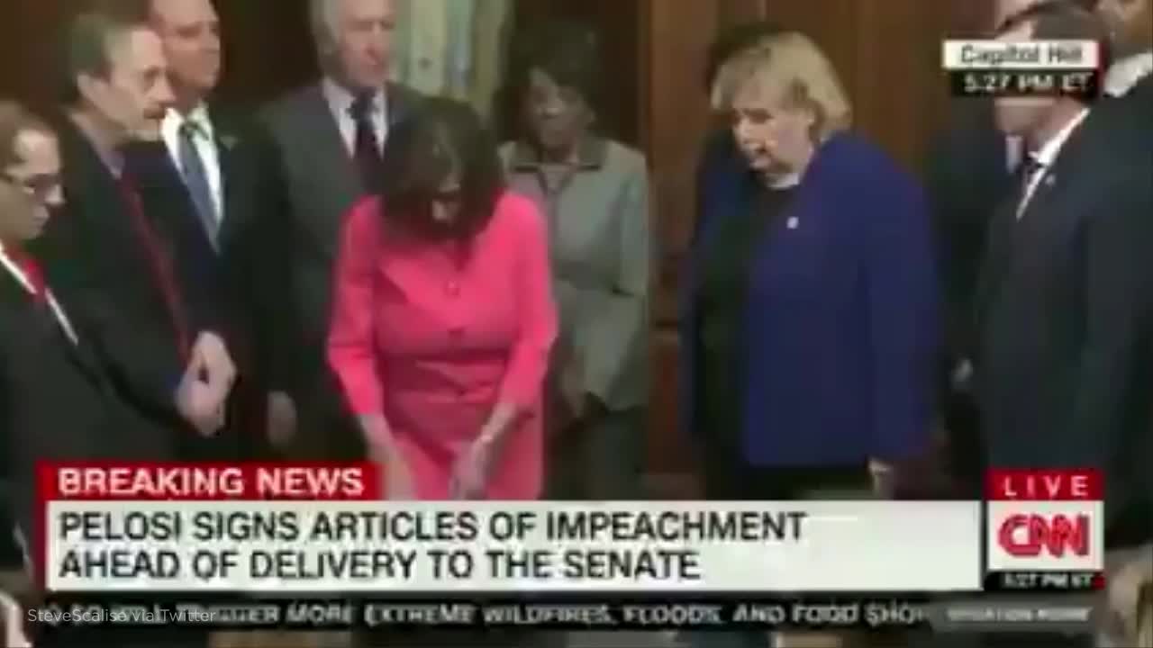 Nancy Pelosi Used 30 Different Pens to Sign Trump Impeachment Articles