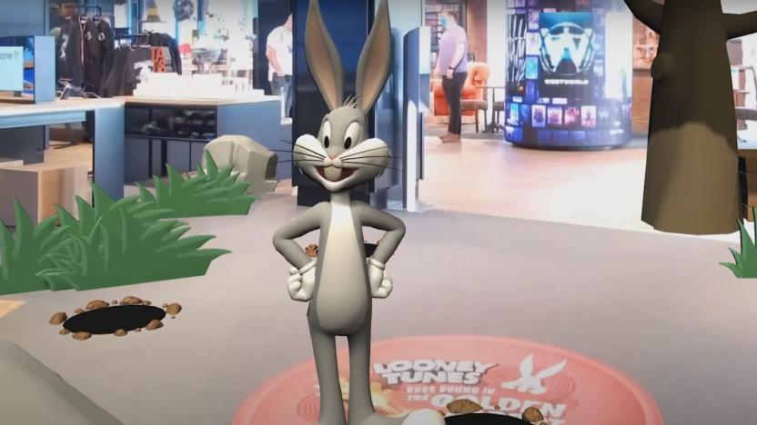 Interactive Bugs Bunny at the AT&T Experience Store in Dallas