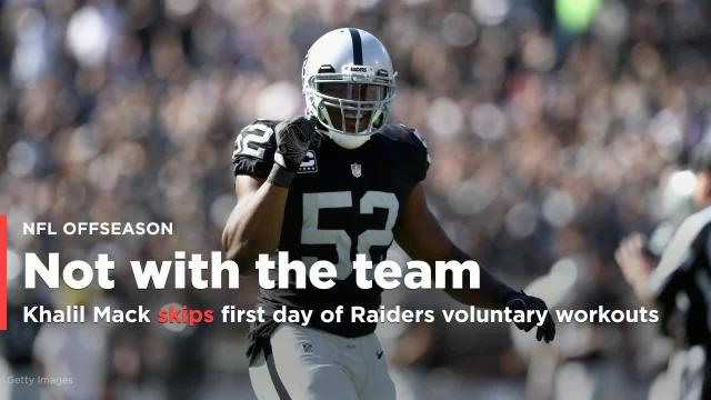 Khalil Mack, in the last year of his contract, skips first day of Raiders voluntary workouts