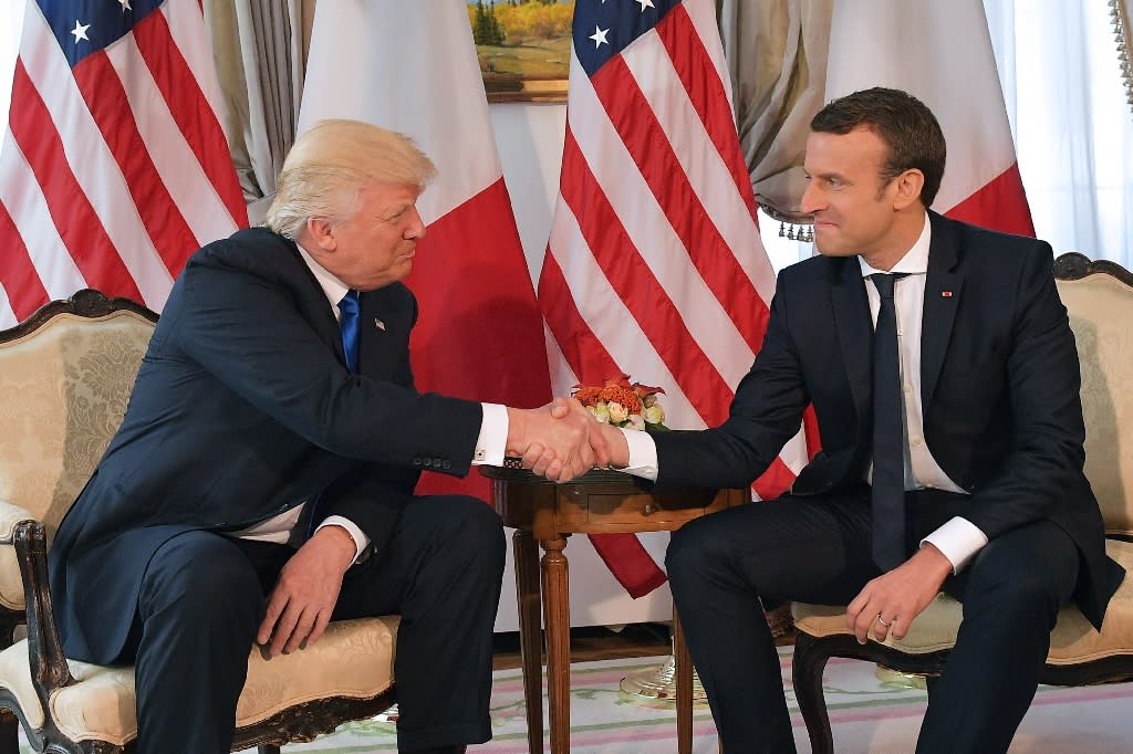 Macron unshaken by Trump power grip